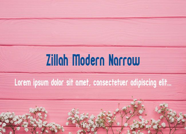 Zillah Modern Narrow example